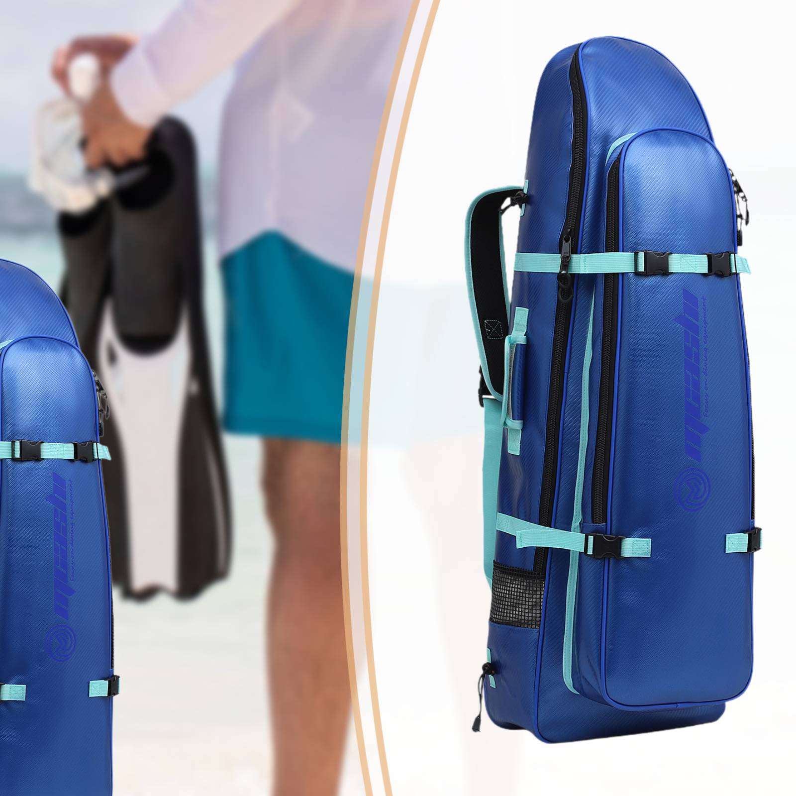 롱핀즈 가방 휴대용 스쿠버 다이빙 백팩 핀 보관 가방  - Snorkeling Gear 리뷰 및 가격